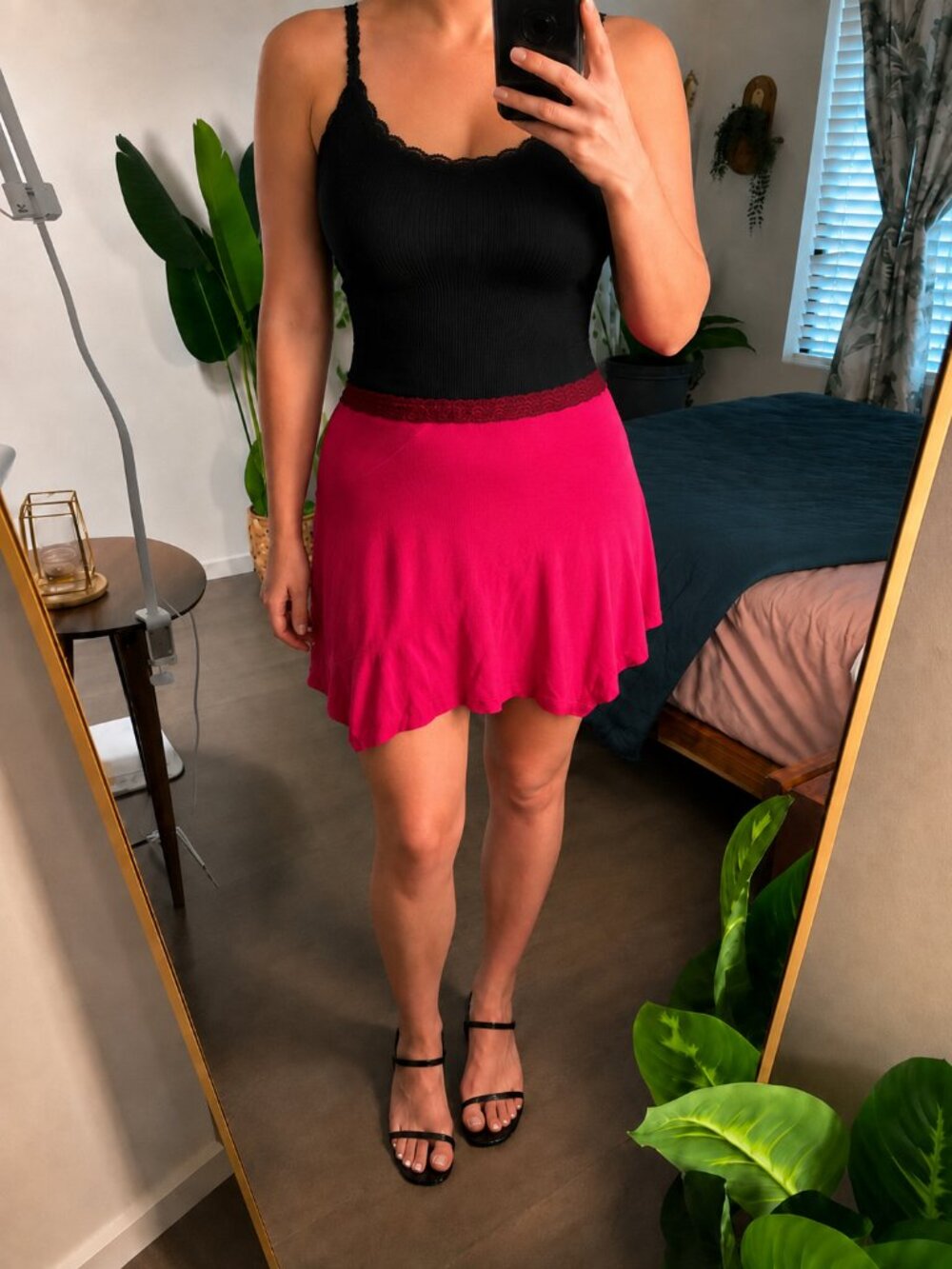 Free People Asymmetrical Mini Skirt – M